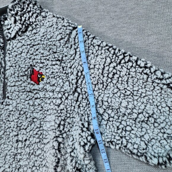 North & Acrux Womens Gray Cardinal Sherpa 1/4 Zip Pullover Jacket Long Sleeve XL - Picture 12 of 12